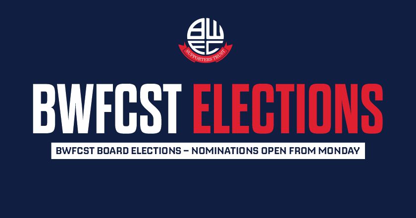 BWFCST Board Elections - Nominations Open From Monday