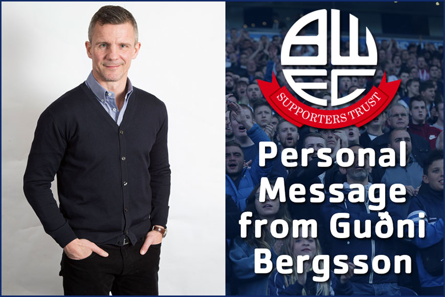 Personal Message from Guðni Bergsson